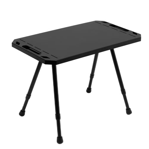 JDZYFFS Strandtisch, Leichter Mini-Klapptisch, multifunktionaler Kleiner Campingtisch, tragbarer Picknicktisch mit robuster Aluminiumplatte, rutschfeste Füße(A) von JDZYFFS
