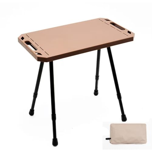 JDZYFFS Strandtisch, Leichter Mini-Klapptisch, multifunktionaler Kleiner Campingtisch, tragbarer Picknicktisch mit robuster Aluminiumplatte, rutschfeste Füße(F) von JDZYFFS