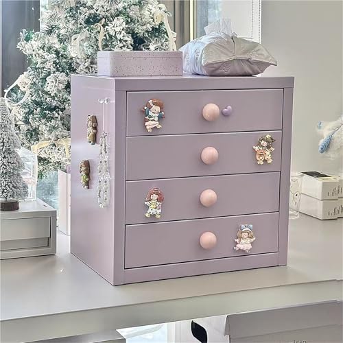 Schreibtisch Organizer Schubladenbox - Flacher Aktenschrank Mit Abschließbarer Schublade, 4-lagige Aktenschränke Mit Mehreren Schubladen Für Den Schreibtisch, Datenspeicherschränke Mit Büroschubladen von JDZYFFS