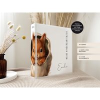 Kindergarten Ordner "Eichhörnchen" Personalisiert Mit Namen Als Geschenk/Sammelmappe Ringordner Krippe Schule Kita Zur Einschulung A4 von JDesignerie