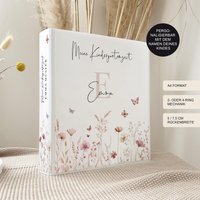 Kindergarten Ordner "Flower Ii" Personalisiert Mit Namen Als Geschenk/Sammelmappe Und Ringordner Für Krippe Schule Oder Kita Din A4 von JDesignerie