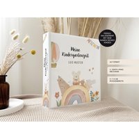 Kindergarten Ordner "Regenbogen Doodle" Personalisiert Mit Namen Als Geschenk/Sammelmappe Und Ringordner Für Krippe Schule Oder Kita A4 von JDesignerie