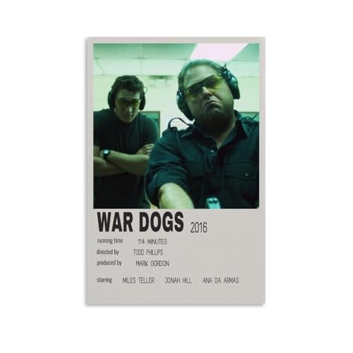 Filmposter "War Film Dogs Black Comedy Crime", Retro-Filmposter, Wandkunst, Leinwand, ästhetisches Cover, Poster, Vintage-Musik und Filme, dekoratives Gemälde für Wohnzimmer, Schlafzimmer, 30 x 45 cm von JDfenggu