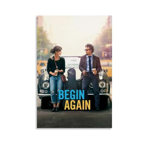 JDfenggu Poster "Begin Again", ästhetisches Cover-Poster, Design, Gemälde für Wohnzimmer, Schlafzimmer, 60 x 90 cm, ungerahmter Stil von JDfenggu
