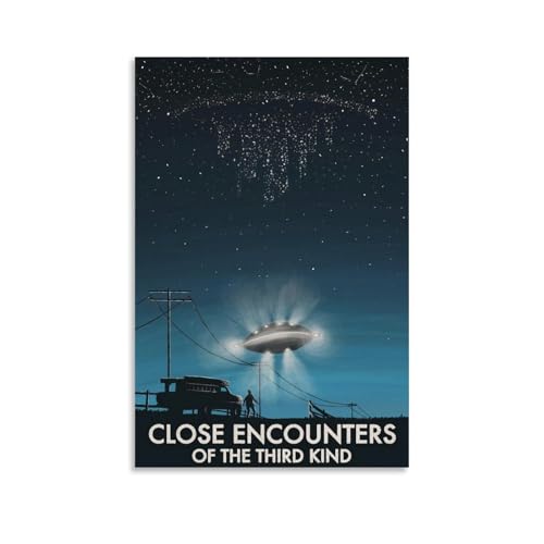 JDfenggu Poster "Close Encounters of The Third Kind", ästhetisches Cover-Poster, Designgemälde für Wohnzimmer, Schlafzimmer, 60 x 90 cm, ungerahmt von JDfenggu