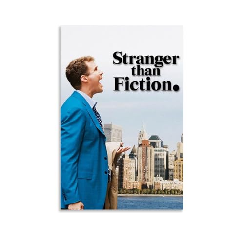 JDfenggu Poster "Stranger Than Fiction", ästhetisches Cover-Poster, Designgemälde für Wohnzimmer, Schlafzimmer, 40 x 60 cm, ungerahmter Stil von JDfenggu