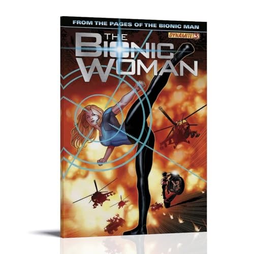 JDfenggu Poster "The Bionic Woman", ästhetisches Cover-Poster, Designgemälde für Wohnzimmer, Schlafzimmer, 20 x 30 cm, Rahmenstil von JDfenggu