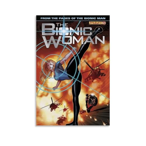 JDfenggu Poster "The Bionic Woman", ästhetisches Cover-Poster, Designgemälde für Wohnzimmer, Schlafzimmer, 30 x 45 cm, ungerahmter Stil von JDfenggu