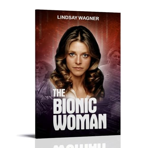 JDfenggu Poster "The Bionic Woman", ästhetisches Cover-Poster, Designgemälde für Wohnzimmer, Schlafzimmer, 50 x 75 cm, Rahmenstil von JDfenggu