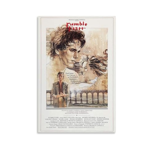 JDfenggu Poster mit Rumble-Fisch-Motiv, ästhetisches Cover-Poster, Designgemälde für Wohnzimmer, Schlafzimmer, 50 x 75 cm, ungerahmter Stil von JDfenggu