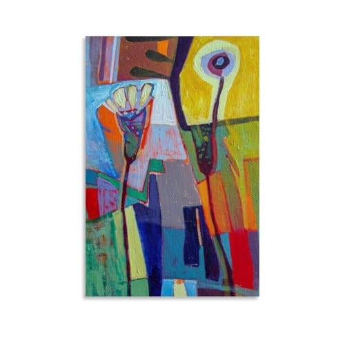 JDzenpingzsz Abstrakte Gemälde im Kubismus-Stil, Wandkunst, ästhetisches Cover-Poster, Designgemälde für Wohnzimmer, Schlafzimmer, 30 x 45 cm, ungerahmter Stil von JDzenpingzsz