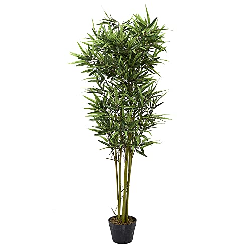 JE CHERCHE UNE IDEE HD4182 Künstliche Bambuspflanze, 150 cm, Dekoartikel, Kunstpflanze, Kunststoff-PEVA, grün, 18 x 18 x 138 cm von Je Cherche une Idée