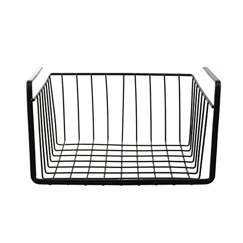 JE CHERCHE UNE IDEE RG6246 Hängekorb aus Metall, kabelgebunden, Schwarz, Haus, Bazar Aufbewahrung Box, Organizer, platzsparend, 26 x 26 x 14 cm von Je Cherche une Idée