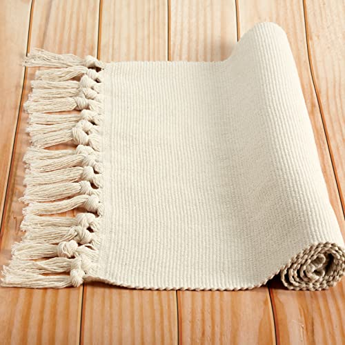 JE JOUE Boho-Badezimmerteppich, 60 x 90 cm, handgewebte Quaste, einfarbig, waschbar, Schlafzimmer-Läufermatte für Waschküche, Outdoor, Badezimmer, Wohnheim, Eingangsbereich JE JOUE Boho-Badezimmerteppich, 60 x 90 cm, handgewebte Quaste, einfarbig, waschbar, Schlafzimmer-Läufermatte für Waschküche, Outdoor, Badezimmer, Wohnheim, Eingangsbereich von JE JOUE