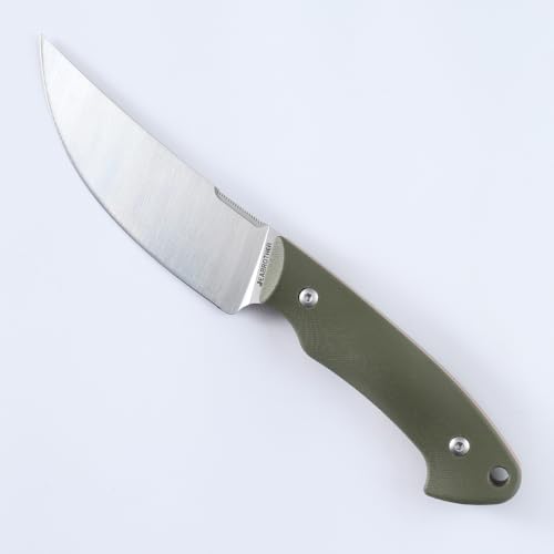 JEABROTHER 9CR18 Steel Fixed Outdoor Knife - Hunting Knife, Includes Kydex-K Scabbard - The Perfect Fruit Knife for Wilderness Survival (grün) von JEABROTHER