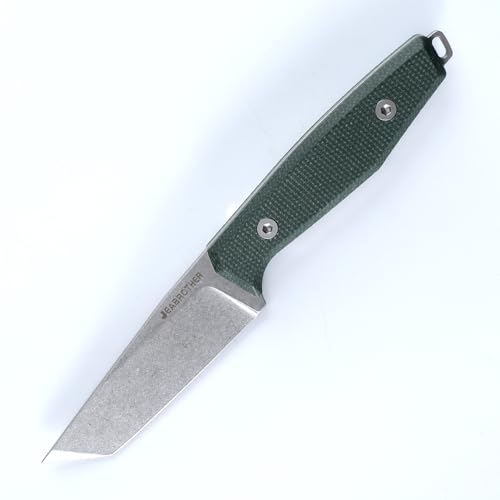JEABROTHER Messer 14C28N Stahl Festes Messer, Kydex Männer Scheide EDC Outdoor Camping Obst Messer (Steingewaschener T-Kopf) von JEABROTHER