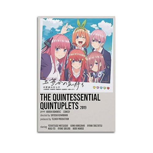 JEAM The Quintessential Quintuplets ?sthetische Bilder, individuelle Raumdekoration, Schlafsaal, Wanddekoration, Kunstposter, Albumcover, Bild, Deko, Poster, 40 x 60 cm, ungerahmt von JEAM