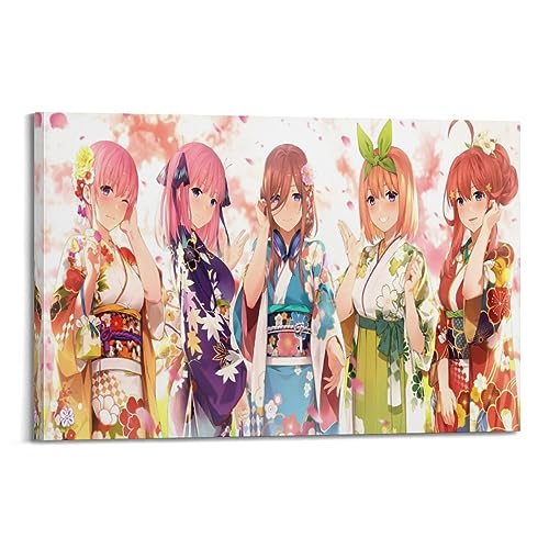 JEAM The Quintessential Quintuplets Aesthetic Pictures Individual Room Decor Dorm Wall Decor Art Poster, Albumcover Picture Decor Poster 16x24inch(40x60cm) Frame-style von JEAM