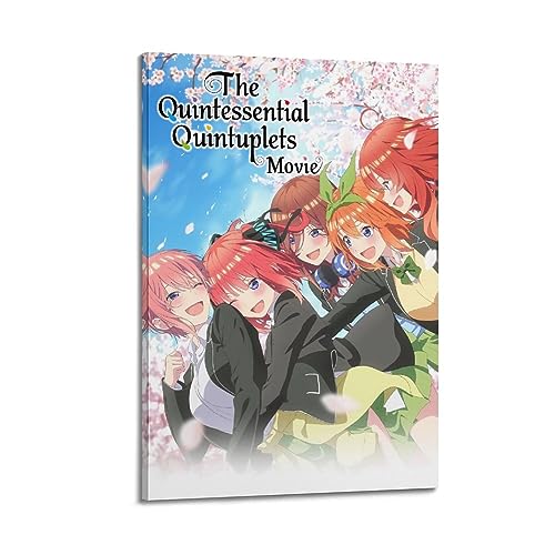 JEAM The Quintessential Quintuplets Aesthetic Pictures Individual Room Decor Dorm Wall Decor Art Poster, Albumcover Picture Decor Poster 24x36inch(60x90cm) Frame-style von JEAM