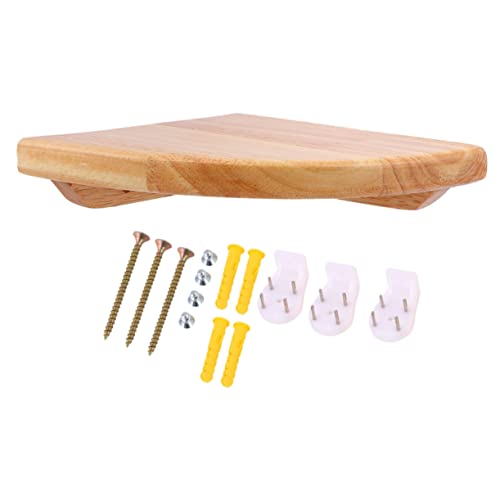 JECOMPRIS 1 Satz Eckregal Wandregal aus Gummiholz Radius Dekorative Wandablage Vielseitig Einsetzbar für Wohnzimmer Schlafzimmer und Badezimmer Platzsparendes Design Einfach zu Montieren von JECOMPRIS