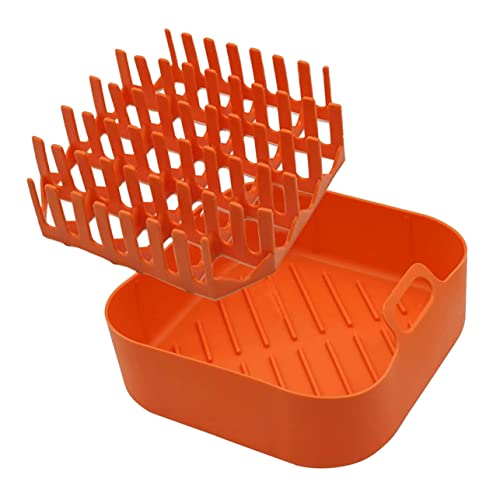 JECOMPRIS 1 Satz Handgefertigter Silikon Bacon Tray für Heißluftfritteuse Antihaftrücken und Wiederverwendbar zum Gleichmäßigen von Bacon der Mikrowelle für Luftfritteuse Zubehör JECOMPRIS 1 Satz Handgefertigter Silikon Bacon Tray für Heißluftfritteuse Antihaftrücken und Wiederverwendbar zum Gleichmäßigen von Bacon der Mikrowelle für Luftfritteuse Zubehör von JECOMPRIS