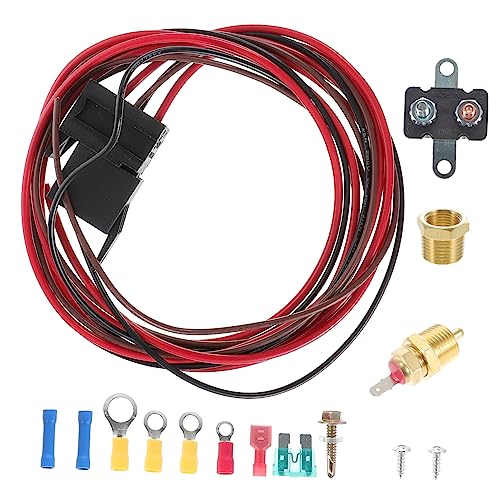 JECOMPRIS 1 Satz Kühlgebläse-Verkabelungs-Installationssatz Temperatur Thermostat für Lüfter-Relais-Kit elektrisches Kühlgebläse-Thermostat-Kit Relaiskabelbaum Edelstahl JECOMPRIS 1 Satz Kühlgebläse-Verkabelungs-Installationssatz Temperatur Thermostat für Lüfter-Relais-Kit elektrisches Kühlgebläse-Thermostat-Kit Relaiskabelbaum Edelstahl von JECOMPRIS