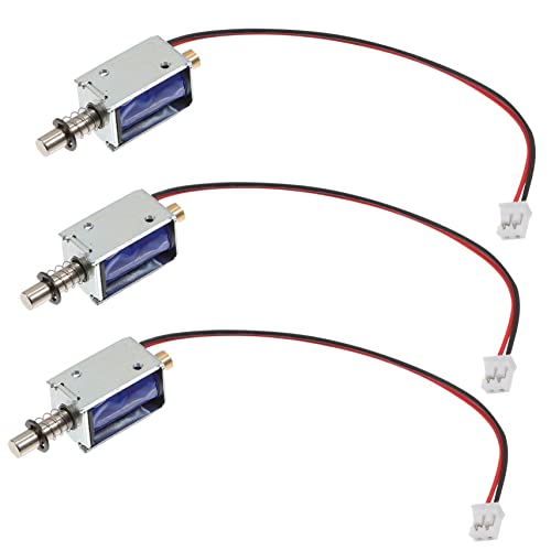 JECOMPRIS 1 Satz Push-pull-elektromagnet Solenoid Elektromagnet Mini Magnetspule Drücken Schild Linearmagnet Elektromagnet Mit Offenem Rahmen Elektromagnet-solenoid Eisen 3 Stück von JECOMPRIS