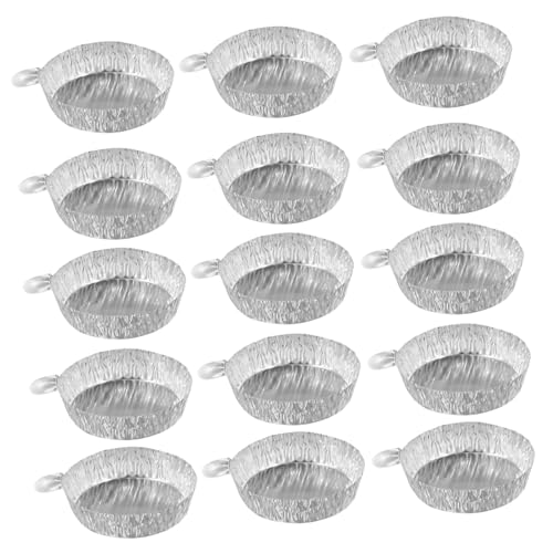 JECOMPRIS 1 Satz Wiegeschale Waagschale Platte Aluminiumpfanne Tablett Teller Messung Wissenschaftlicher Maßstab Kochen Behälter Labor-arbeitspfanne Silber Aluminiumfolie 100 Stück von JECOMPRIS