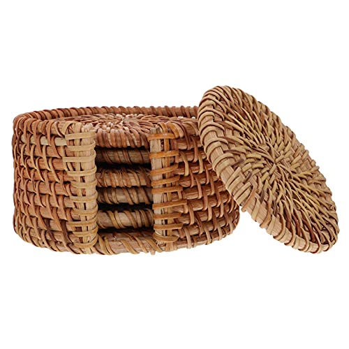 JECOMPRIS 1 Satz Woven Teacup Mats Set Runde Tischsets Teiliges Set mit Box Hitzebeständige Untersetzer für Stilvolle Tischdekoration zum Schutz vor Kratzern und Flecken JECOMPRIS 1 Satz Woven Teacup Mats Set Runde Tischsets Teiliges Set mit Box Hitzebeständige Untersetzer für Stilvolle Tischdekoration zum Schutz vor Kratzern und Flecken von JECOMPRIS
