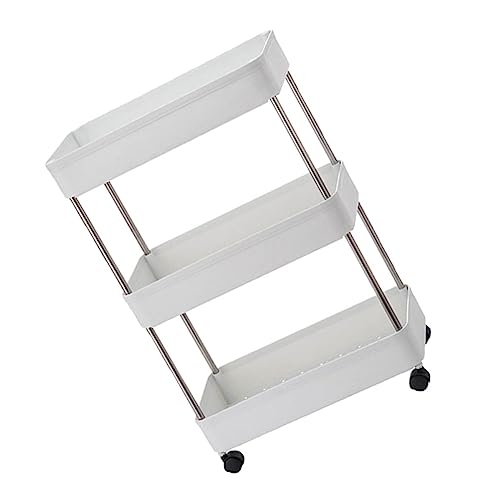 JECOMPRIS 1 Stück Abnehmbares Mehrschichtiges Trolley Aufbewahrungsregal mit Badezimmer Organizer für Küche Schlafzimmer Wohnzimmer Balkon und Einfacher Aufbau Flexibler Stauraum Drehbare von JECOMPRIS