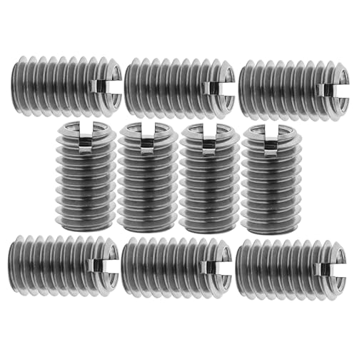JECOMPRIS 10 Stück Gewindereparatureinsätze Helical Coiled Gewindehülsen Reparaturset für Computer Beleuchtung Maschinen Vielseitige Anwendung mit Schlitz von JECOMPRIS