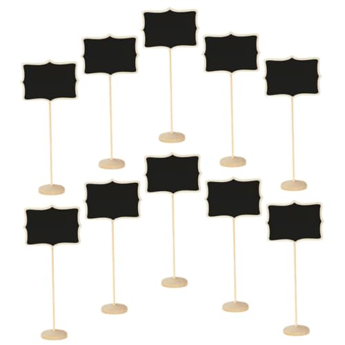 JECOMPRIS 10 Stück Mini Kreidetafeln mit Ständer Erasable Tafeln für Nachrichten Menüs Platzkarten für Hochzeiten Partys Cafés und Restaurants von JECOMPRIS