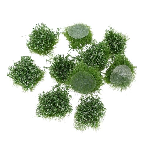 JECOMPRIS 10 Stück Sandtischmodell Gras Miniatur-Grasmodelle Modell Machen Gras Miniatur-Kunstrasen-Cluster Miniaturkunstkunstgrasbüschel Mini-Modell Gras Mini-statisches Gras Plastik Weiß von JECOMPRIS