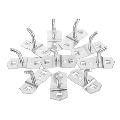 JECOMPRIS 10 Stück Teiliges Metall Pegboard Haken Robuste Aufbewahrungslösungen für Garage Büro Vielseitige Haken für Schmuck Schlüssel JECOMPRIS 10 Stück Teiliges Metall Pegboard Haken Robuste Aufbewahrungslösungen für Garage Büro Vielseitige Haken für Schmuck Schlüssel von JECOMPRIS