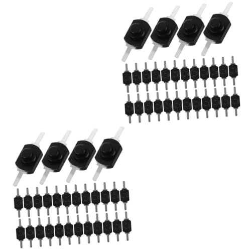 JECOMPRIS 100 Stk Mikroschalter selbstsichernder Schalter Steckdosenschalter Druckknopflicht Taschenlampe leuchtfackel an aus einrastender Druckknopf klein Netzschalter Schaltsperre Bauch von JECOMPRIS