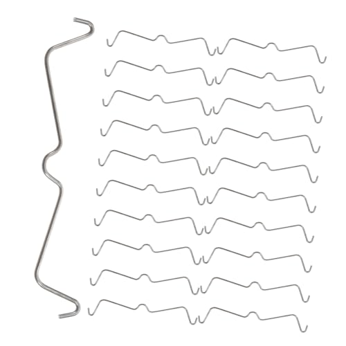 JECOMPRIS 100 Stück Edelstahl Peg Hook Locks Pegboard Haken Clips Rostfrei Flexibel Sicher für Werkzeughalterung Lochplatten Zubehör von JECOMPRIS