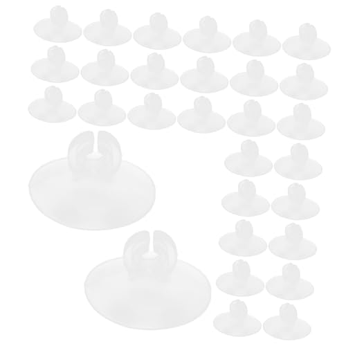JECOMPRIS 100 Stück Mini Saugnapf Halter für Weihnachtslichter Transparente Saugnäpfe für LED Lichterkette Vielseitig Einsetzbar für Dekorationen bei Festen und Feiertagen von JECOMPRIS