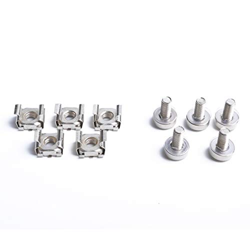 JECOMPRIS 10er-pack M5 Käfigmuttern Mit Vierkantloch M5 X 20 Mm Befestigungsschrauben Metrische Größe Server-racks von JECOMPRIS