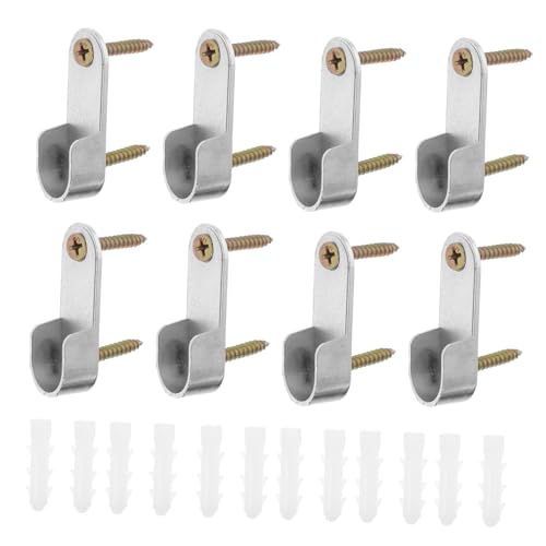 JECOMPRIS 12stücke Kleiderstangen-endkappen Stangenfassungen Für Schränke Flansche Aus Zinklegierung Poliertes Chrom-Finish Einfache Installation Für Kleiderschränke Und von JECOMPRIS