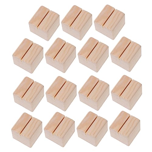 JECOMPRIS 15stücke Holzkartenständer Für Büro Und Partytisch Kartenhalter Mit Holz Basis Schreibtisch-notizhalter Für Meetings Ausstellungen Und Veranstaltungen Bilderständer Aus Holz Karten von JECOMPRIS