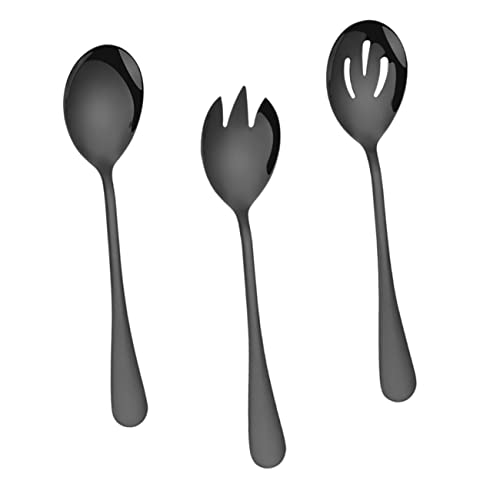 JECOMPRIS 1Satz Salatbesteck Teiliges Servierbesteck mit Salatlöffel und Poliert und Spülmaschinengeeignet für Buffets und Restaurants Design von JECOMPRIS