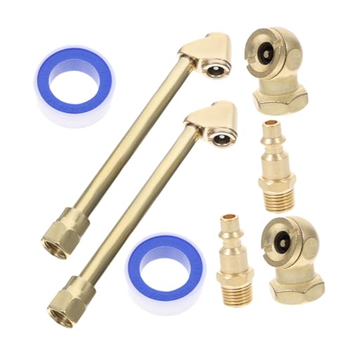 JECOMPRIS 2 Satz Pumpwerkzeug Adapter Für Reifenfüllschlauch Hochleistungs-doppelkopf-luftspannfutter Kugel-luftspannfutter-reifenfüller Luftkompressor Teile Reifenfülldüse Messing JECOMPRIS 2 Satz Pumpwerkzeug Adapter Für Reifenfüllschlauch Hochleistungs-doppelkopf-luftspannfutter Kugel-luftspannfutter-reifenfüller Luftkompressor Teile Reifenfülldüse Messing von JECOMPRIS