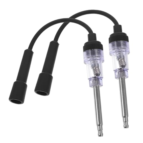 JECOMPRIS 2 Stück Auto-Zündtester Zündung Inline-Sparktester Inline-Zündkerzentester Auto Zündkerzen Tester Auto Zündkerzen Teststift Spark-Tester-Tool Prüfgerät für Zündkerzen Eisen Black von JECOMPRIS