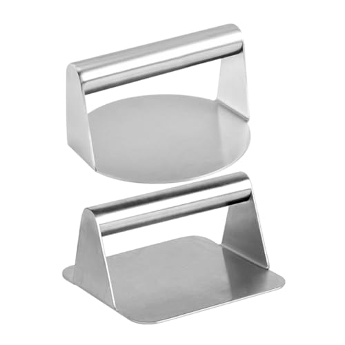 JECOMPRIS 2 Stück Burgerpresse Teilig Edelstahl Rund Quadratisch Robuste Burger Meat Pressing Mold Profi Grillzubehör für Gleichmäßige Patties Einfache Handhabung Rostfrei Leicht zu JECOMPRIS 2 Stück Burgerpresse Teilig Edelstahl Rund Quadratisch Robuste Burger Meat Pressing Mold Profi Grillzubehör für Gleichmäßige Patties Einfache Handhabung Rostfrei Leicht zu von JECOMPRIS