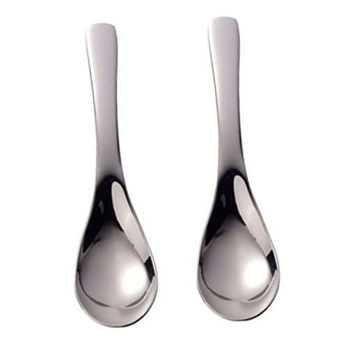 JECOMPRIS 2 Stück Edelstahl Löffel Glatte Multifunktionale Esslöffel für Kleinkinder Porridgegeeignet Sicher für Mund und Hände Praktisches Design für Zuhause und Unterwegs JECOMPRIS 2 Stück Edelstahl Löffel Glatte Multifunktionale Esslöffel für Kleinkinder Porridgegeeignet Sicher für Mund und Hände Praktisches Design für Zuhause und Unterwegs von JECOMPRIS