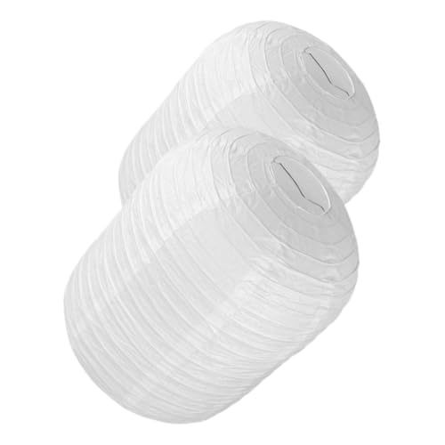 JECOMPRIS 2 Stück Faltbare Weiße Papierlaterne DIY Lampenschirm aus Reispapier Leichter Lampion für Party und Hochzeitsdeko Einfacher Hängeschirm Handgemacht Wohnliche Beleuchtung von JECOMPRIS