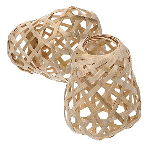 JECOMPRIS 2 Stück Geflochtene Deckenlampen Abdeckung Klein Robust Stilvolles Design Für Wohnzimmer Schlafzimmer Büro Dekoration von JECOMPRIS