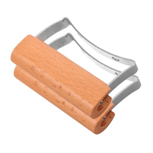 JECOMPRIS 2 Stück Holz topfgriffe aus Buchenholz Hitzebeständige Ersatzseiten für Kochgeschirr Ergonomisch Rutschfest Isolierend Einfach zu Reinigen Montieren Zubehör für Kochgeschirr von JECOMPRIS