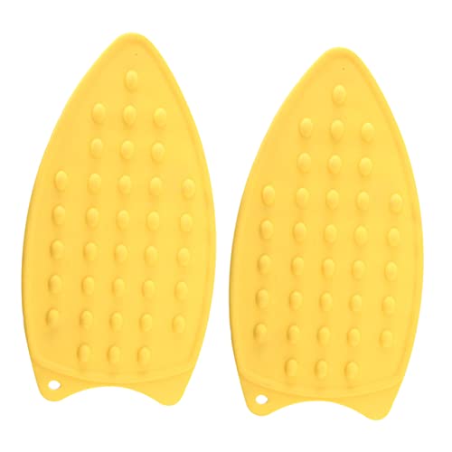 JECOMPRIS 2 Stück Isoliertem Eisenpolster Pressmatte Schutz Bretter Bügelmatte Gericht Stand Pads Bügeln Bügeleisen Isolationsbehörde Isolationsblock Eisenmatte Gelb von JECOMPRIS