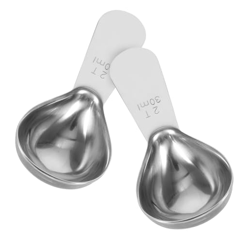 JECOMPRIS 2 Stück Kaffeelöffel aus mit Maßangabe Messlöffel für Präzises Dosieren Ergonomischer Griff Spülmaschinengeeignet von JECOMPRIS